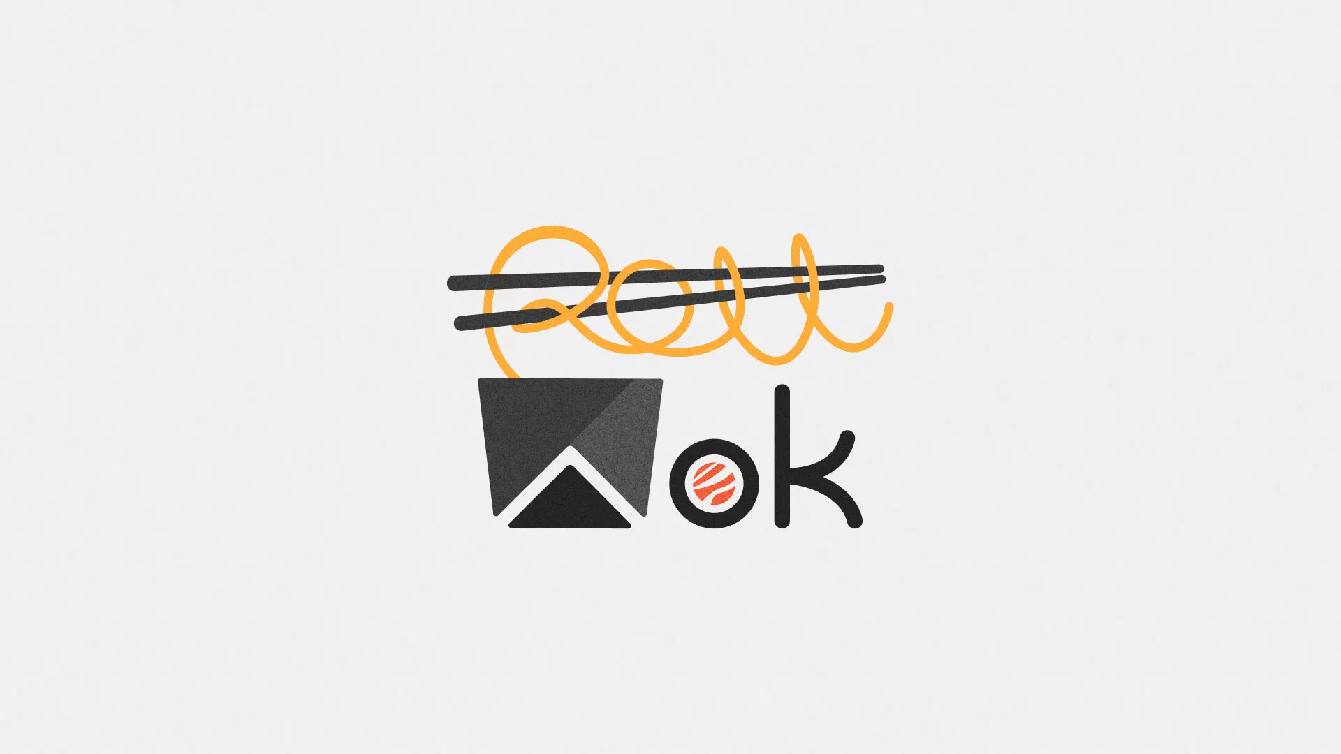 Разработка логотипа суши-бара «Roll Wok Club» в Ворсме